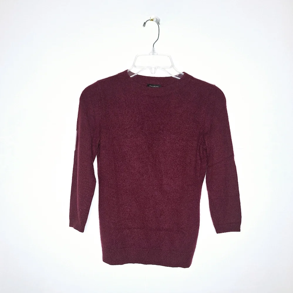 Talbots brand "Causal in Cashmere" 100% cashmere pullover sweater.